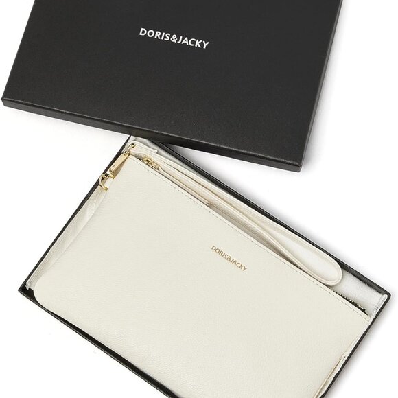 Leather Wristlet Purse Small Slim Phone Wallet with Strap for Women - Picture 6 of 6